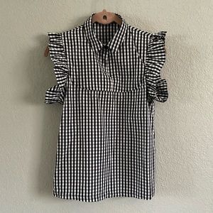 Zara gingham blouse